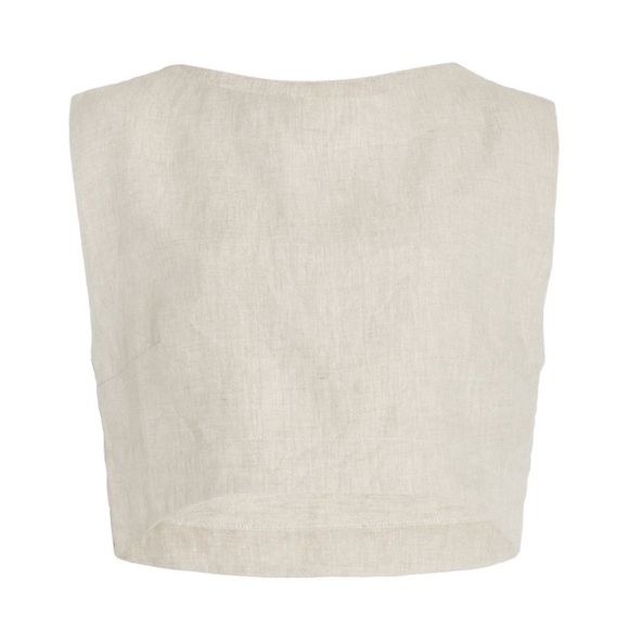 Posse Exclusive Martina Linen Crop Top Small - Picture 4 of 6
